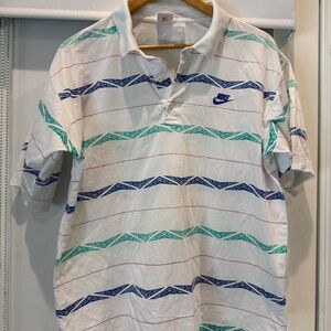 Rare Vintage 90s Nike Challenge Court Andre Agassi Tennis Polo Tee